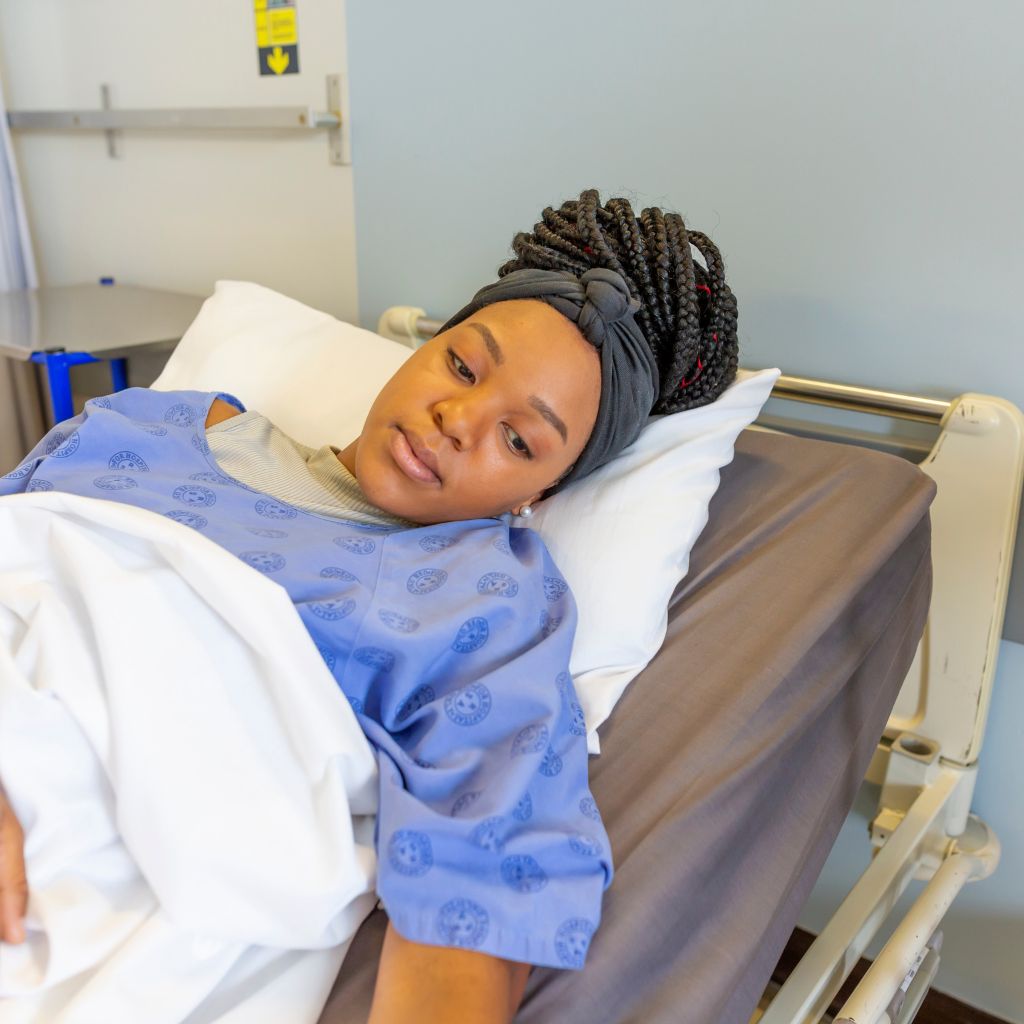 african patient in the airport