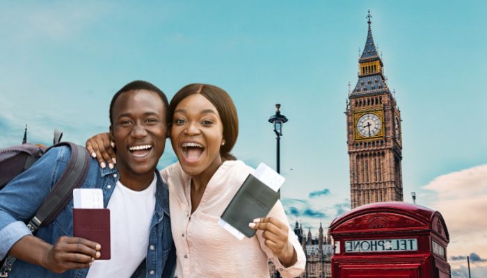 African couples on tour to london